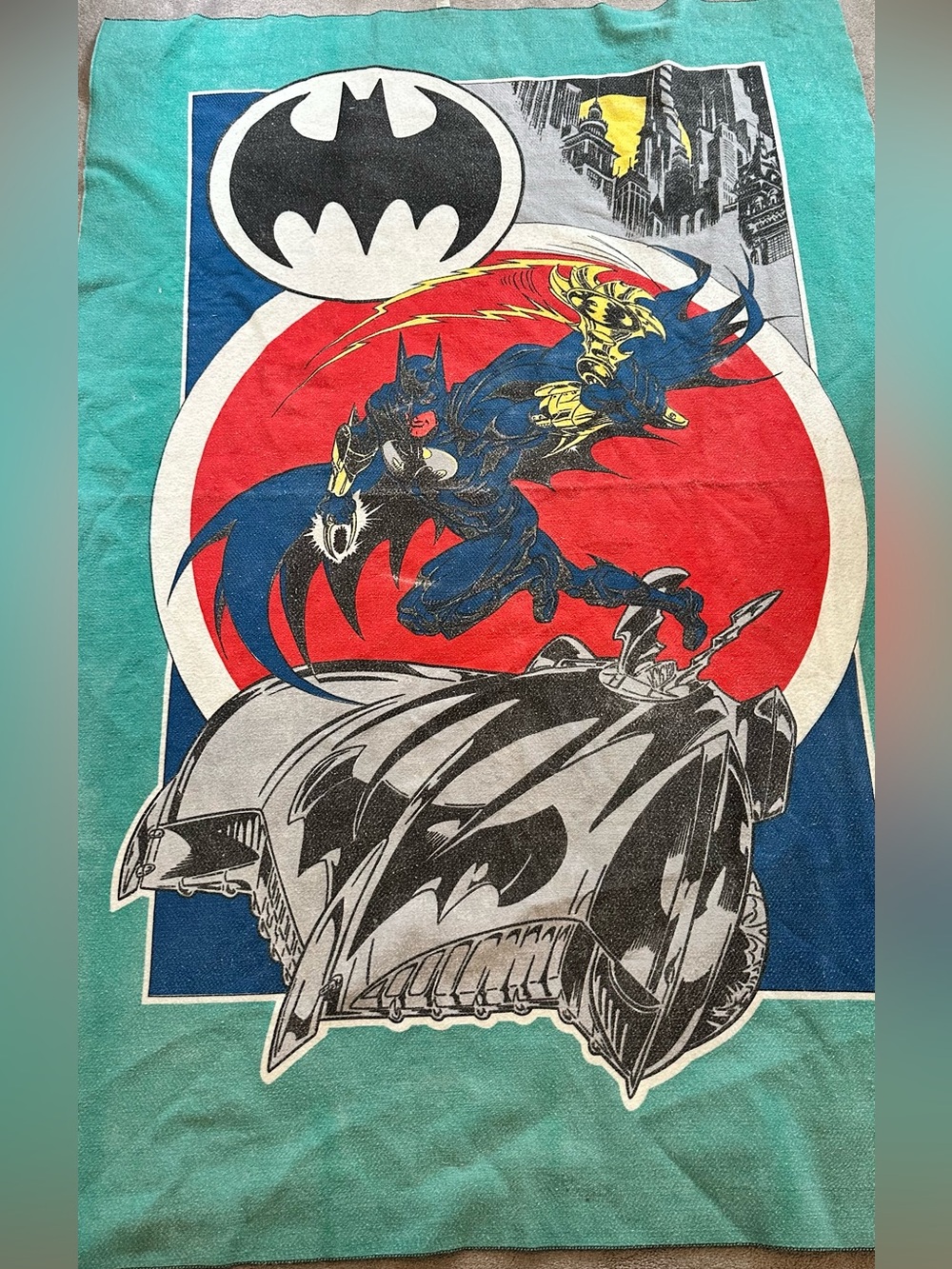 Batman Forever 90s Graphic Vintage Blanket